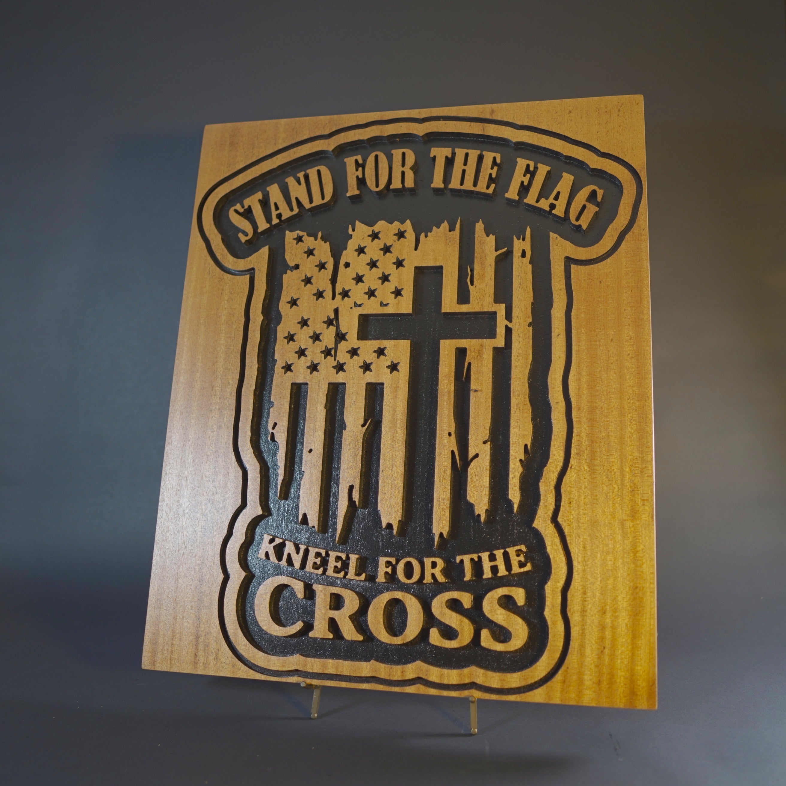 Large Carved Kneel for the Cross Sign
