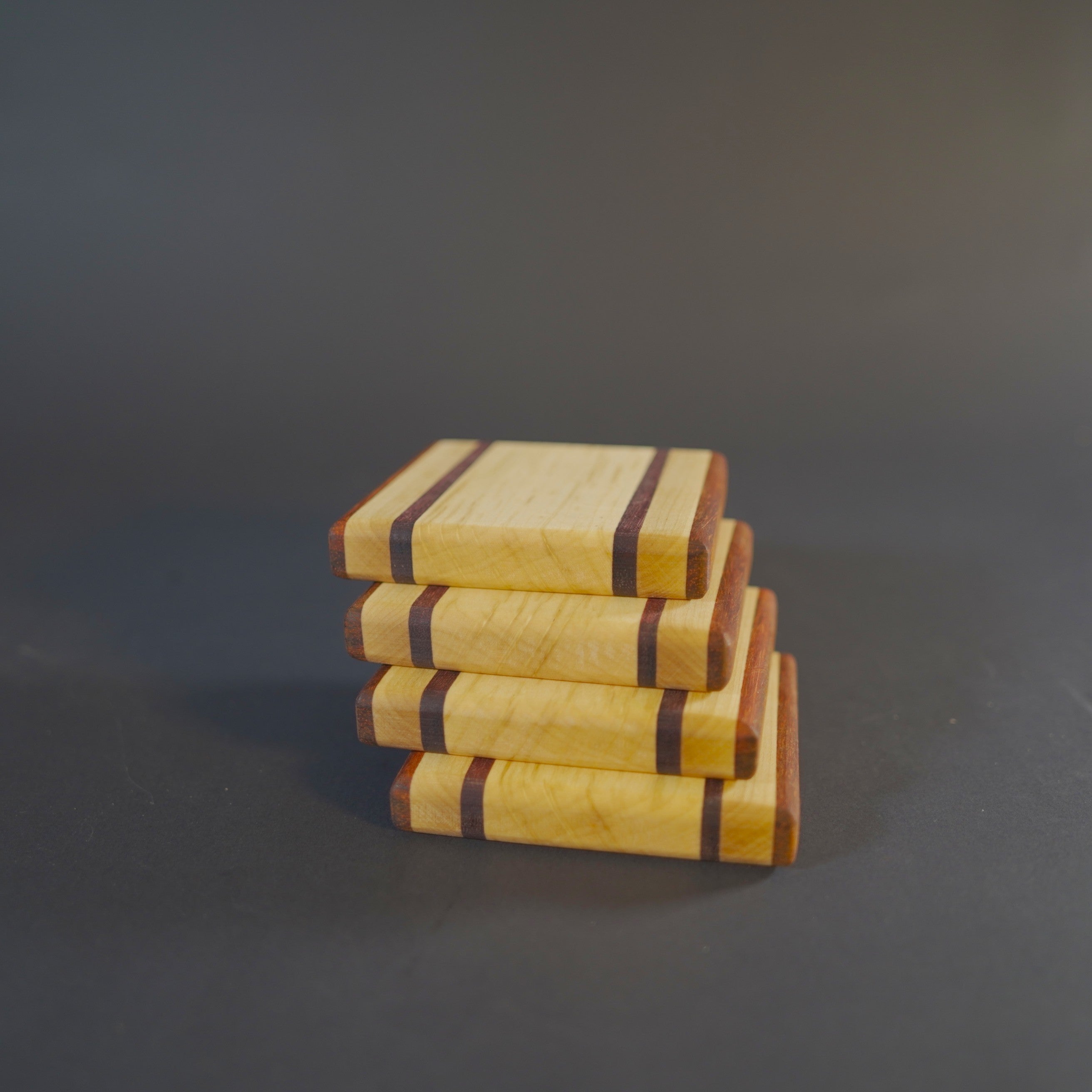 Set of 4 Exotic Hardwood Coasters
