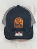 Trucker Style Hat with Leather Patch