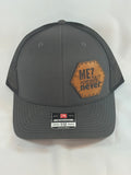 Trucker Style Hat with Leather Patch