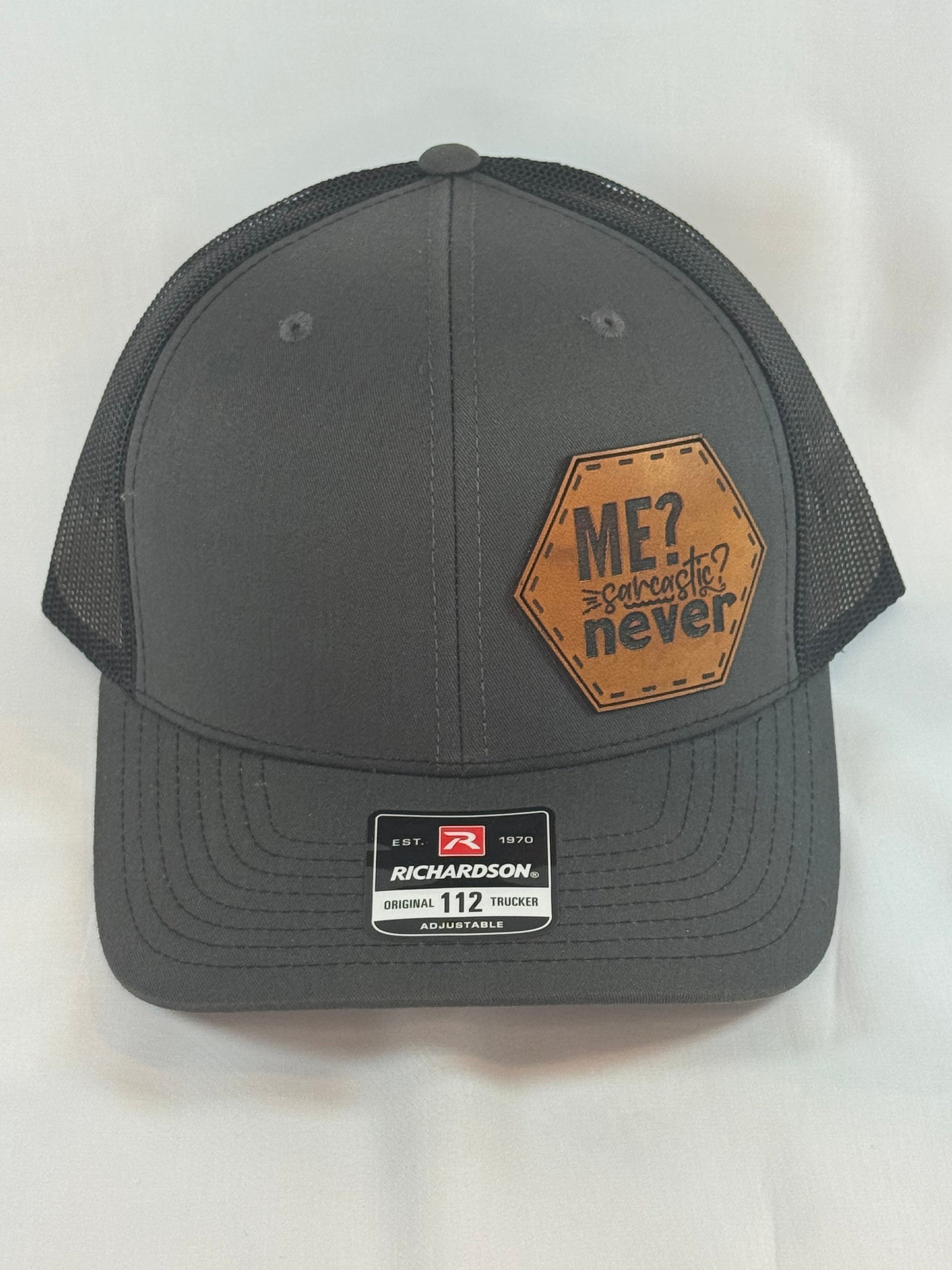 Trucker Style Hat with Leather Patch