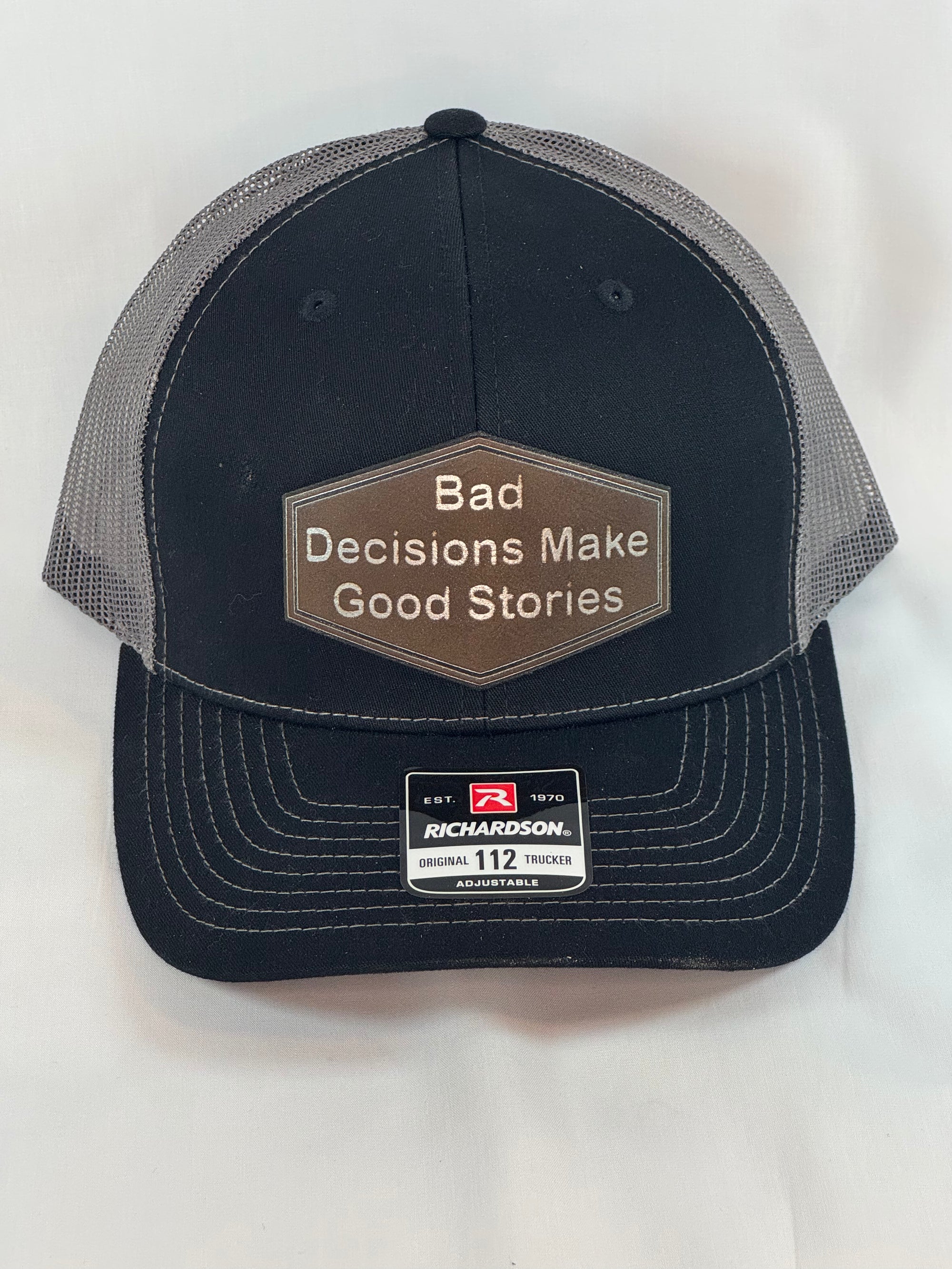 Trucker Style Hat with Leather Patch
