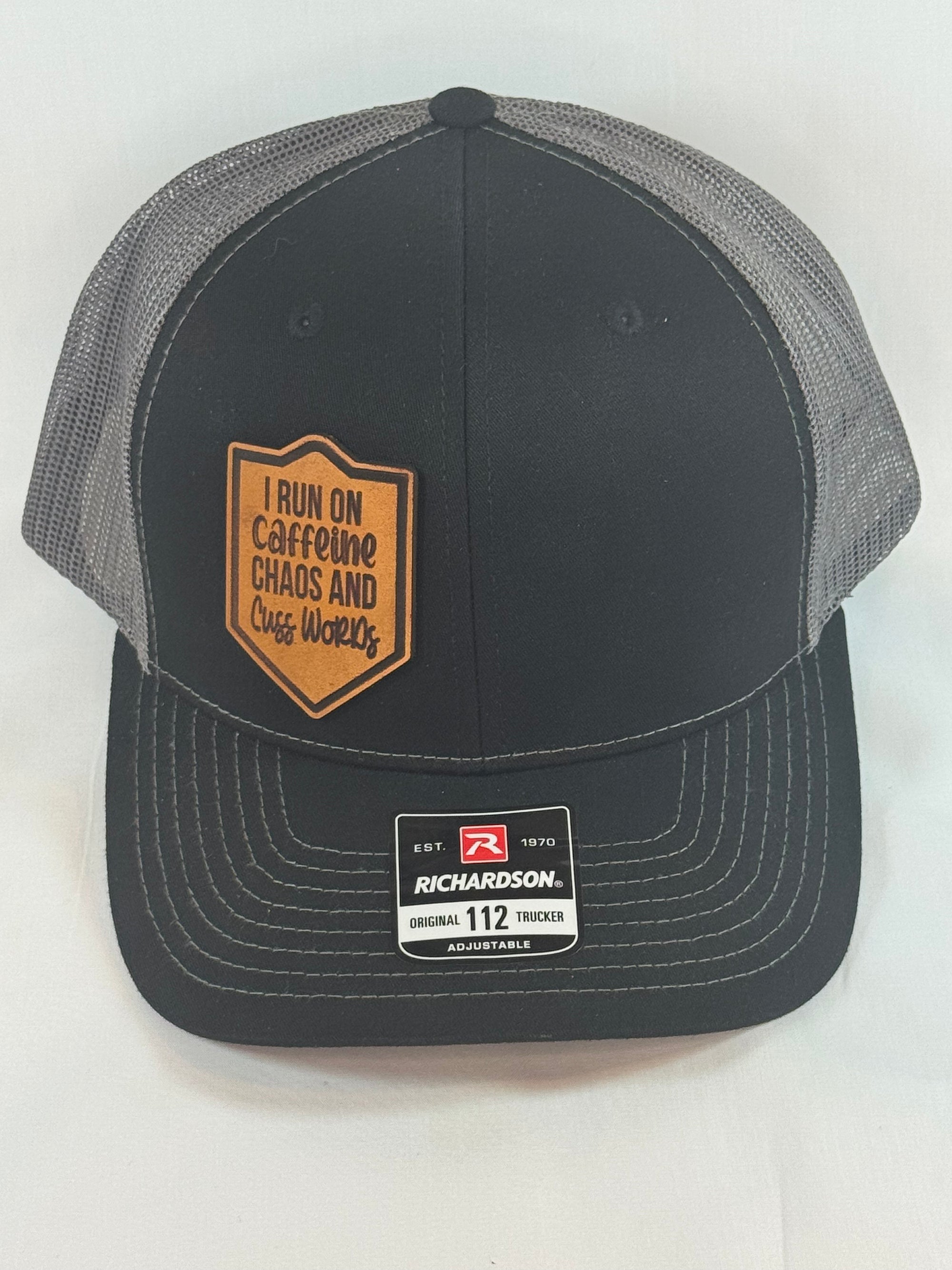 Trucker Style Hat with Leather Patch