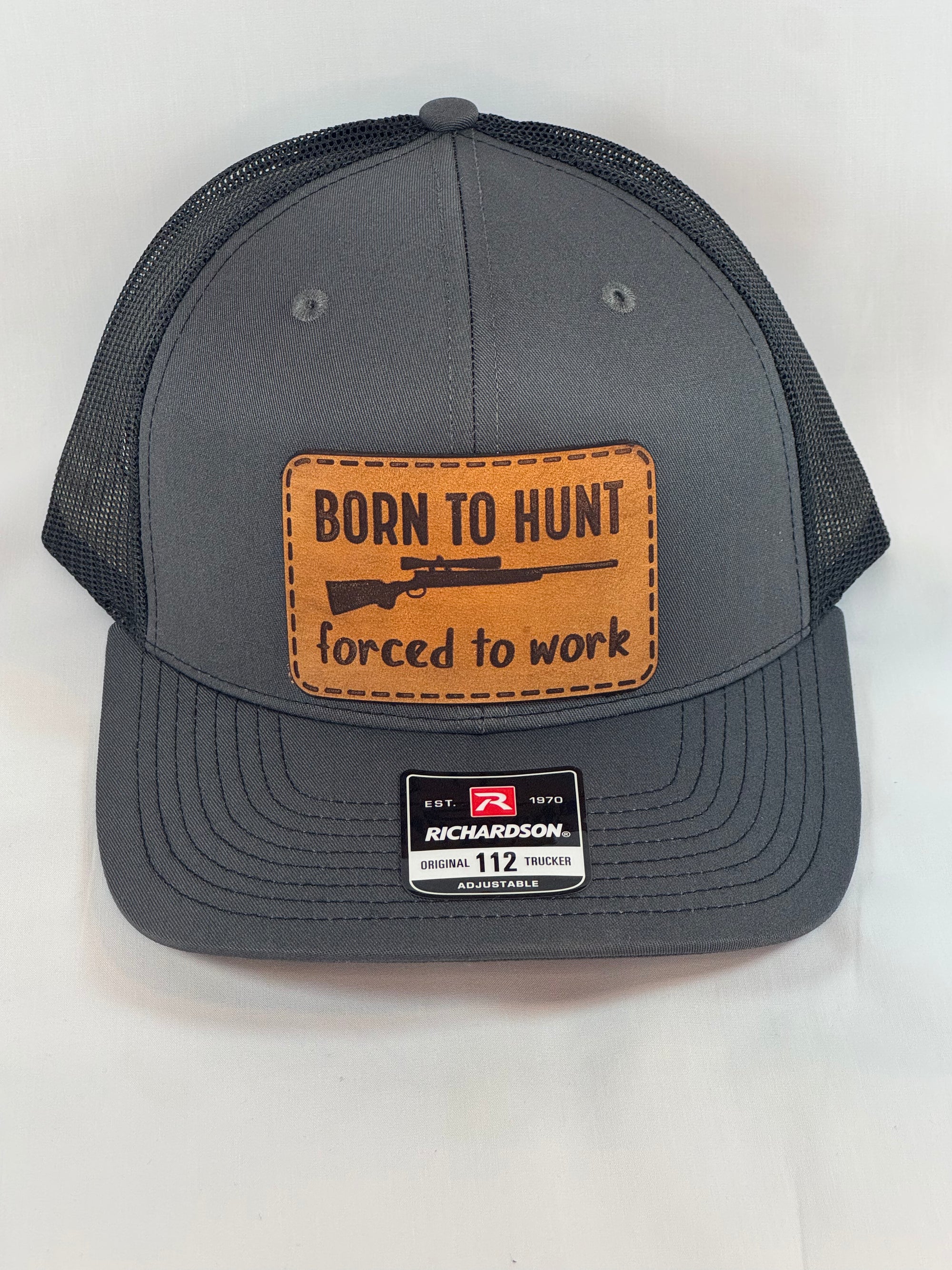 Trucker Style Hat with Leather Patch