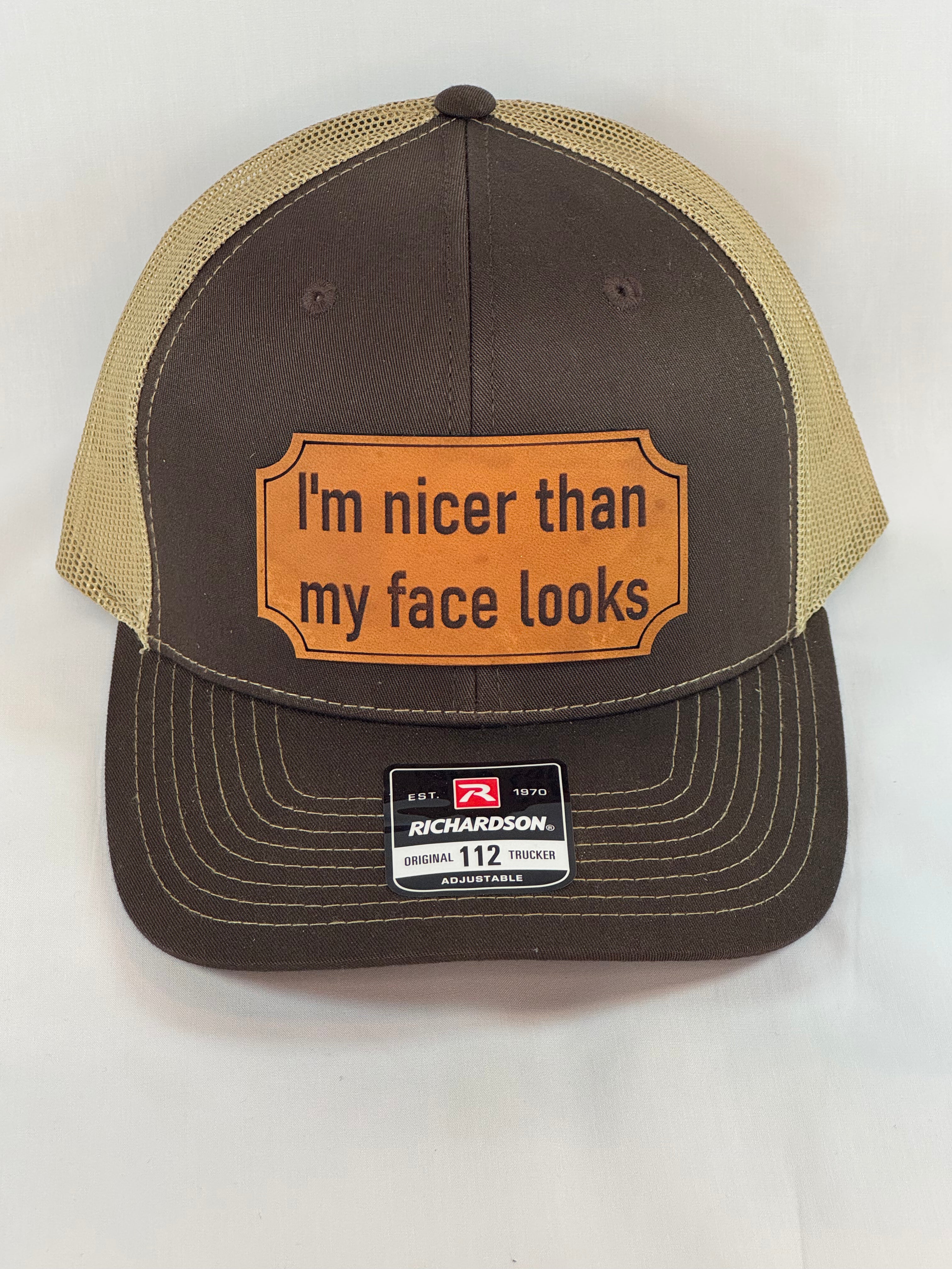 Trucker Style Hat with Leather Patch