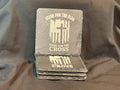 Slate Coaster Set with Stand for the Flag Kneel for the Cross