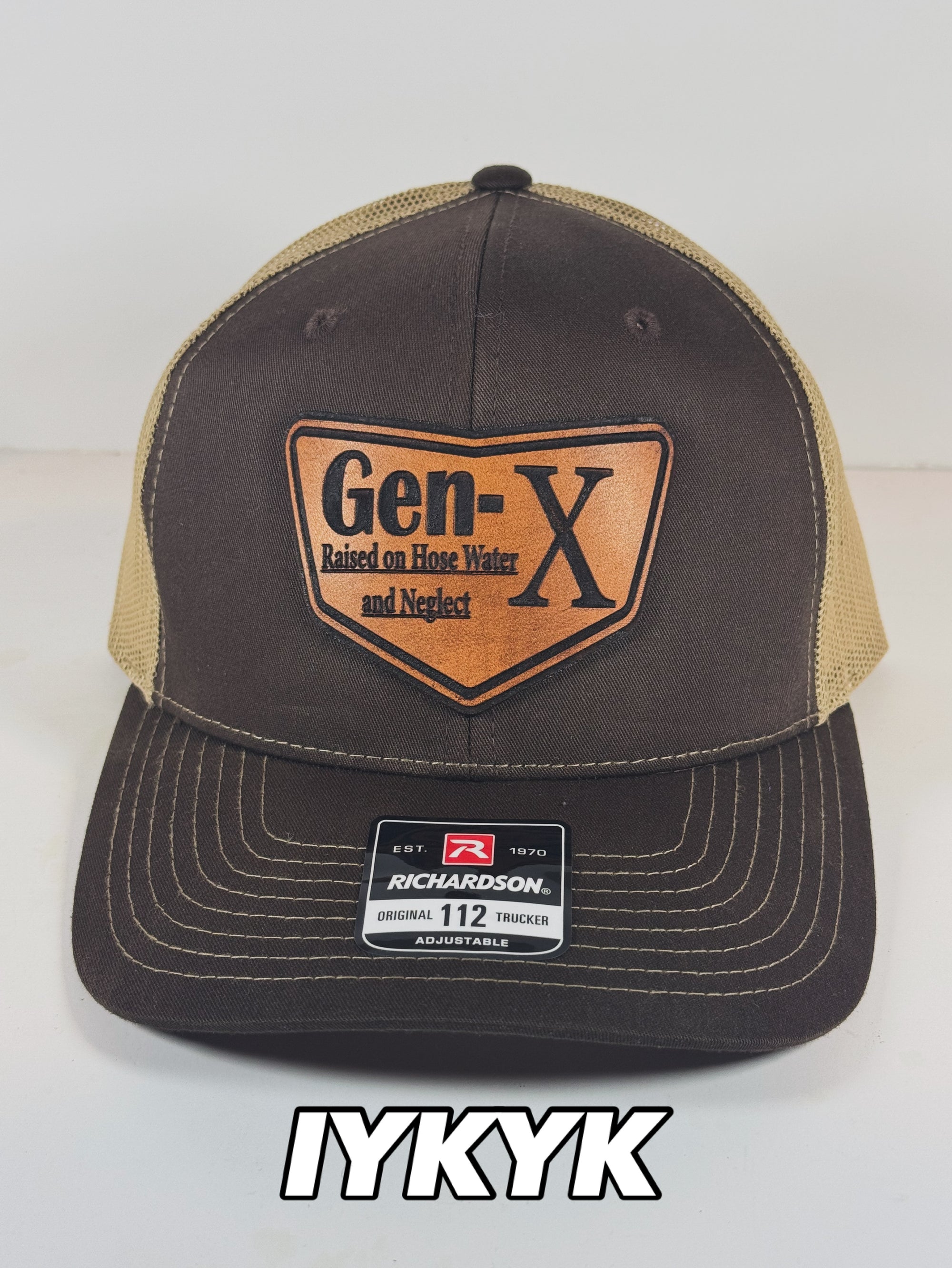 Trucker Style Hat with Leather Patch
